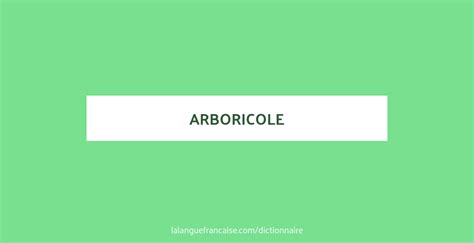 definition arboricole